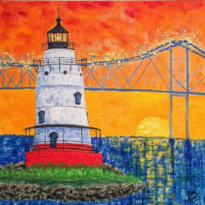 Bridge Lighthouse Sunset