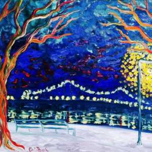 Winter's Eve By Bridge
